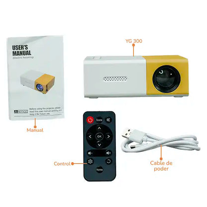 Proyector Portátil LED YG300 | Cine en Casa con Tu Celular o Consola | Full HD Hasta 60” + Envío GRATIS