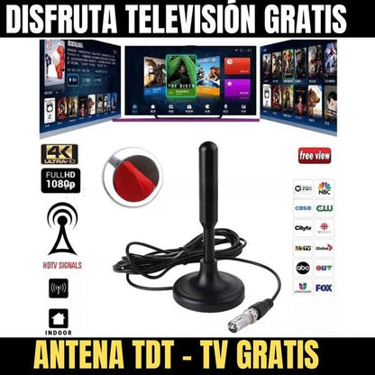 Antena TDT | TV Digital Ultra HD | Canales Gratis + REGALO
