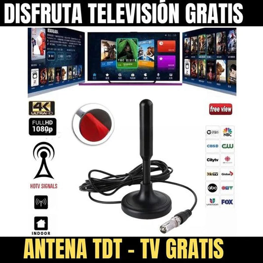 Antena TDT | TV Digital Ultra HD | Canales Gratis + REGALO