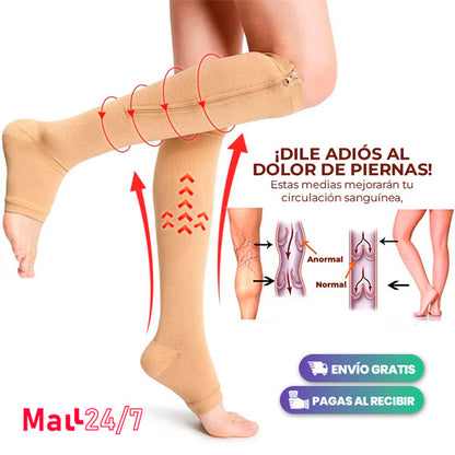 Combo Medias de Compresión + Gel Antivárices VEINS | Alivio Inmediato para Piernas Hinchadas y con Dolor