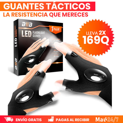 Pague 1 Lleve 2 Guantes con Luz LED Multipropósito – Ideal para Reparaciones, Pesca, Camping y Emergencias