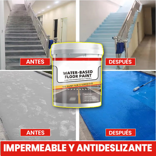 Pintura de piso resistente al agua con efecto hidratante + REGALO