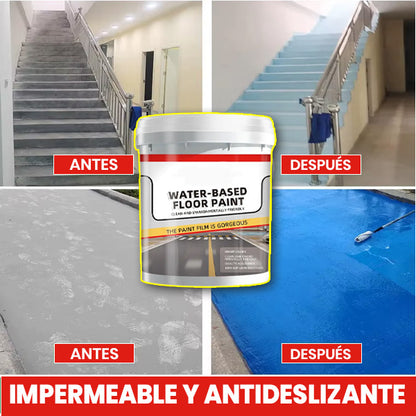 Pintura de piso resistente al agua con efecto hidratante + REGALO
