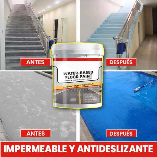 Pintura de piso resistente al agua con efecto hidratante + REGALO