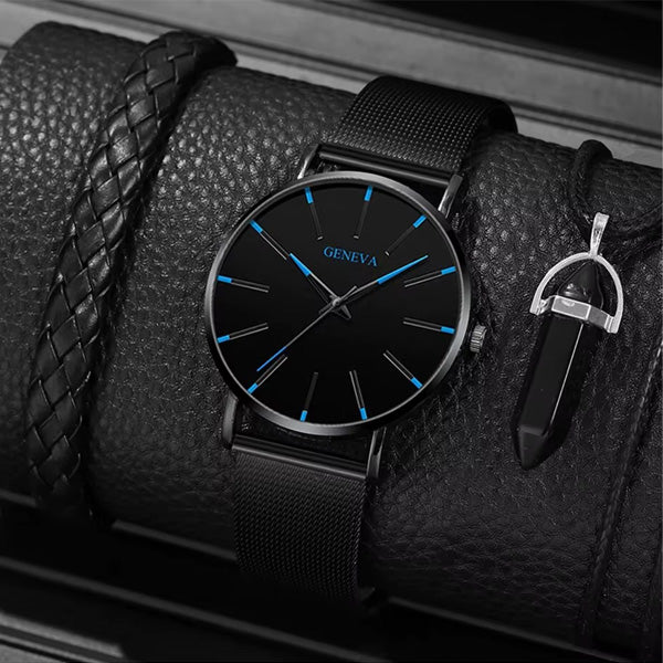 Reloj GENEVA con pulsera de cuarzo + REGALO