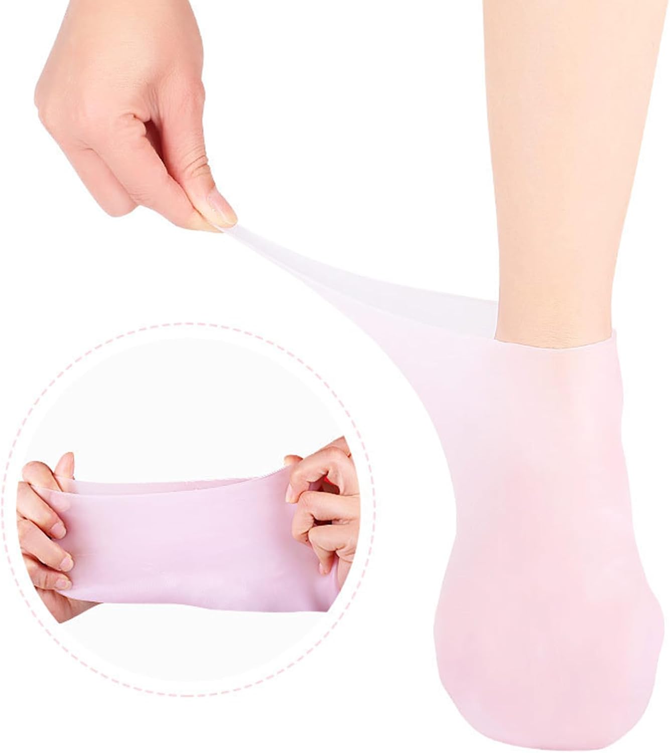 Calcetines cortos de silicona para terapia hidratantes de pies