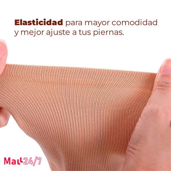 Medias de Compresión con Cierre | Alivio para Piernas Cansadas y Mejor Circulación