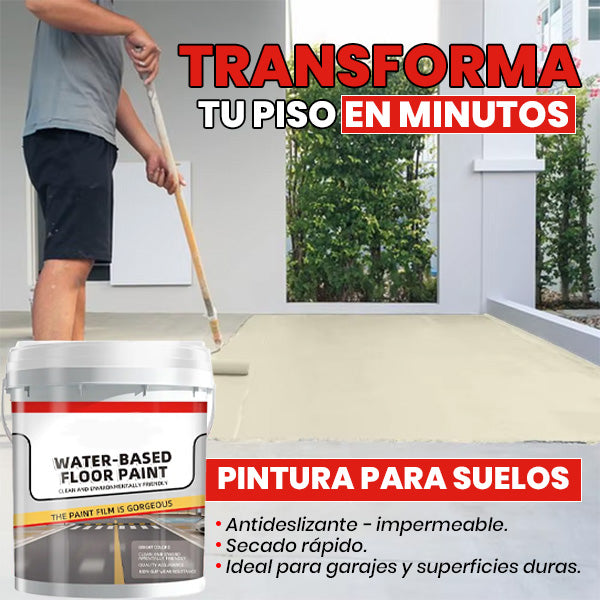 Pintura de piso resistente al agua con efecto hidratante + REGALO