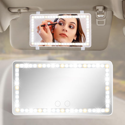 Espejo LED de Maquillaje para Auto – Iluminación Profesional en Cualquier Lugar