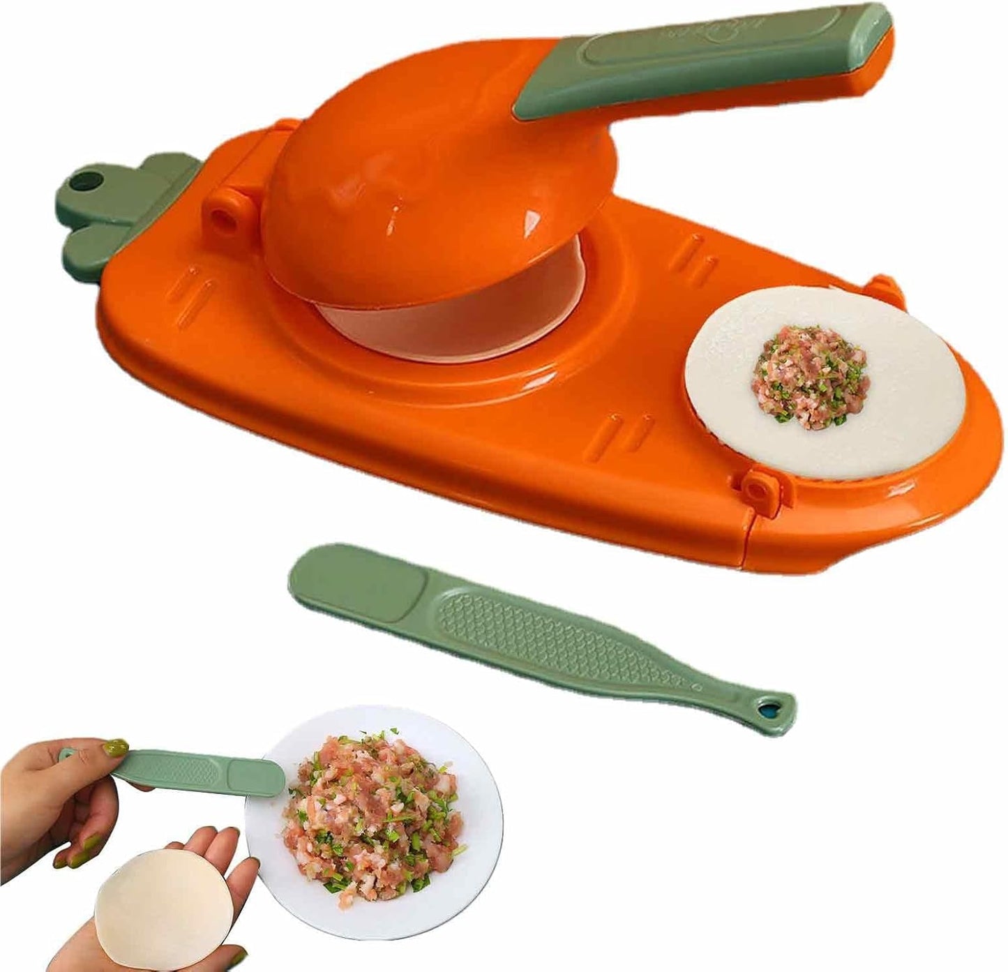 Máquina 2 en 1 para Albóndigas y Empanadas | Prensadora Manual Multifuncional