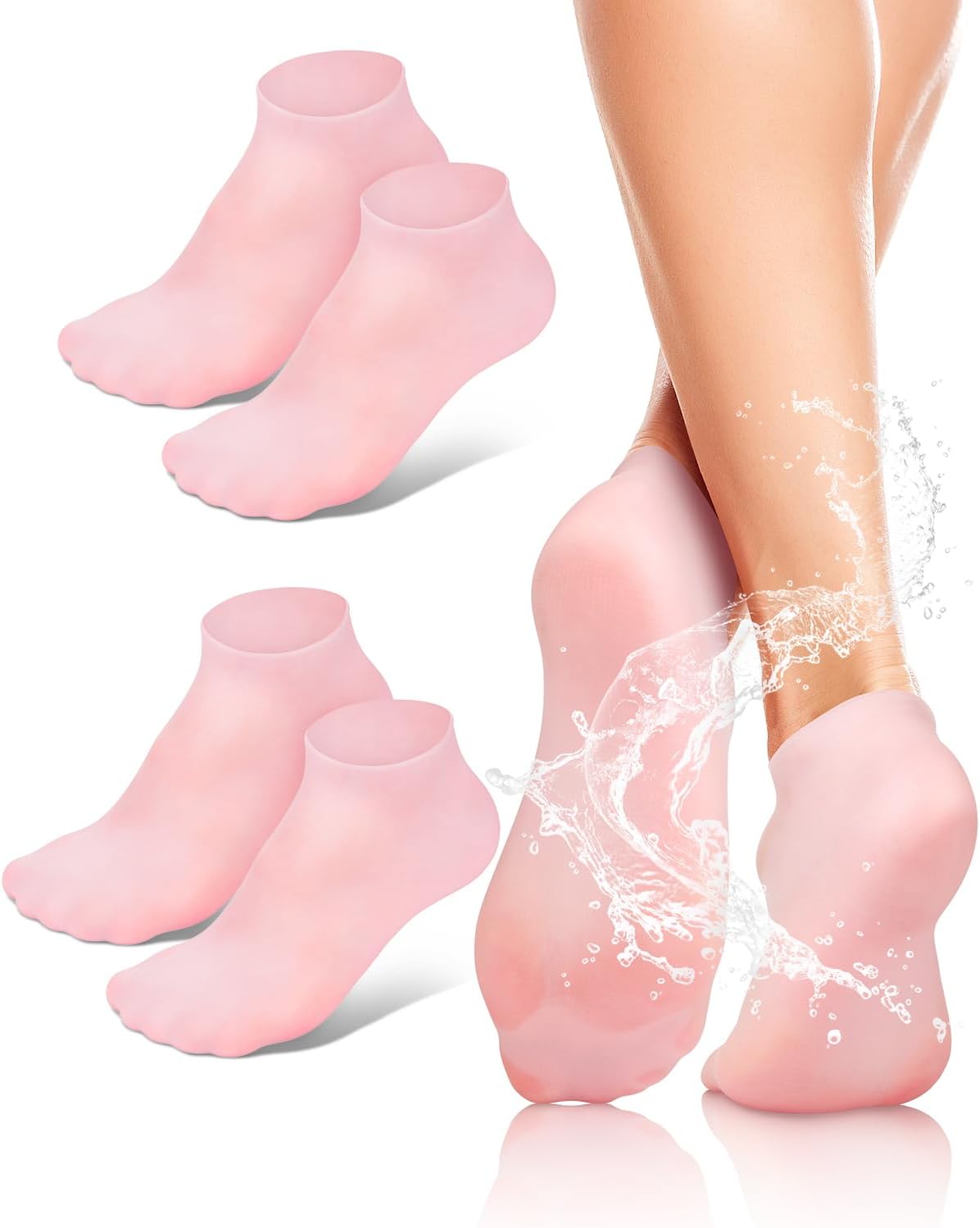 Calcetines cortos de silicona para terapia hidratantes de pies