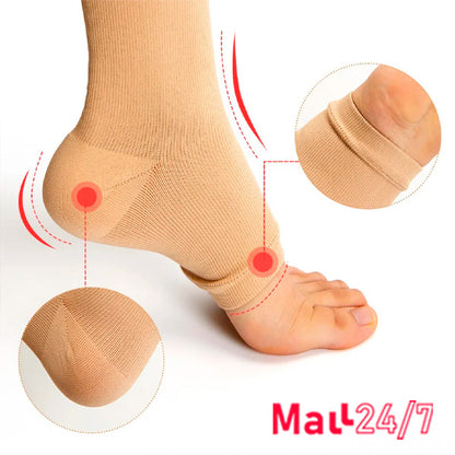 Medias de Compresión con Cierre | Alivio para Piernas Cansadas y Mejor Circulación