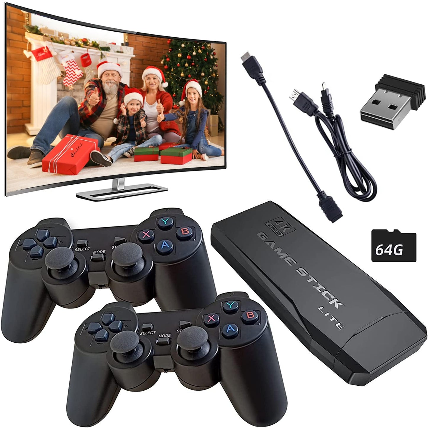 Game Stick Lite 64GB – 10,000 Juegos Retro + 9 Emuladores