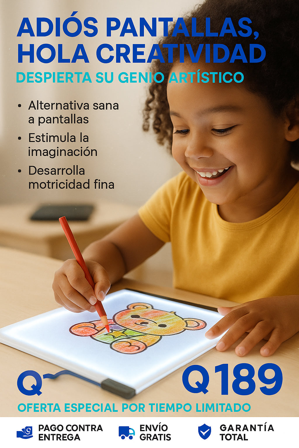 Tablet de Luz para Calcar Dibujos | Creatividad y Aprendizaje sin Pantallas para Niños