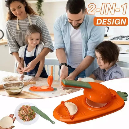 Máquina 2 en 1 para Albóndigas y Empanadas | Prensadora Manual Multifuncional