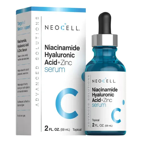 Sérum Facial NEOCELL de Niacinamida con Ácido Hialurónico y Zinc – Minimiza Poros, Elimina Acné y Controla la Grasa para una Piel Lisa y Radiante