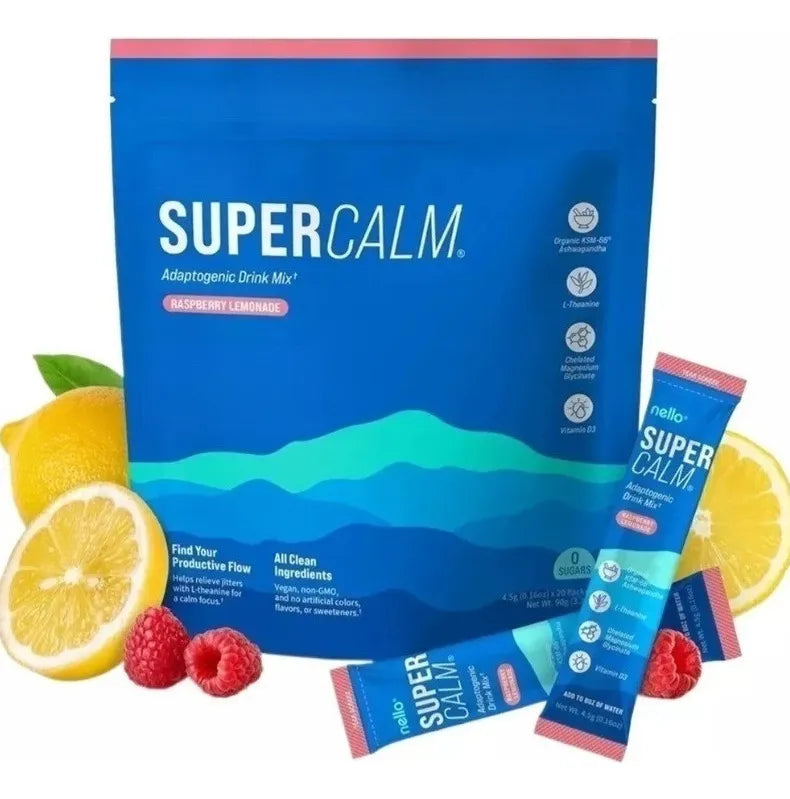 SuperCalm Adaptogenic Drink Mix – Reduce estrés, calma mental y enfoque sin somnolencia