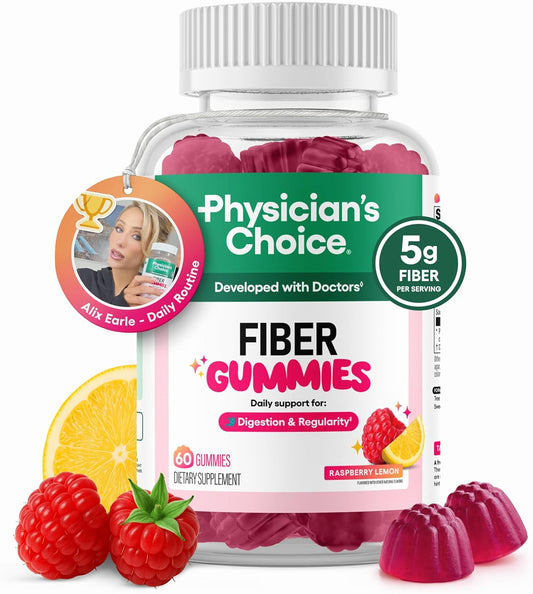 Fiber Gummies, gomitas de fibra, frasco del producto