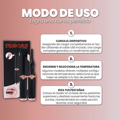 Rizador de Pestañas Eléctrico Térmico Recargable | Curva Perfecta y Duradera