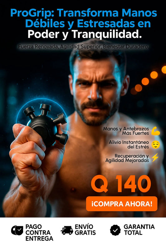 Fortalecedor de Agarre de Mano ProGrip™ | Mejora Fuerza, Reduce Estrés y Fortalece Dedos