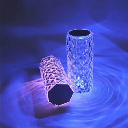 Lámpara LED Decorativa Efecto Cristal – 16 Colores, Recargable y con Control Remoto 💎