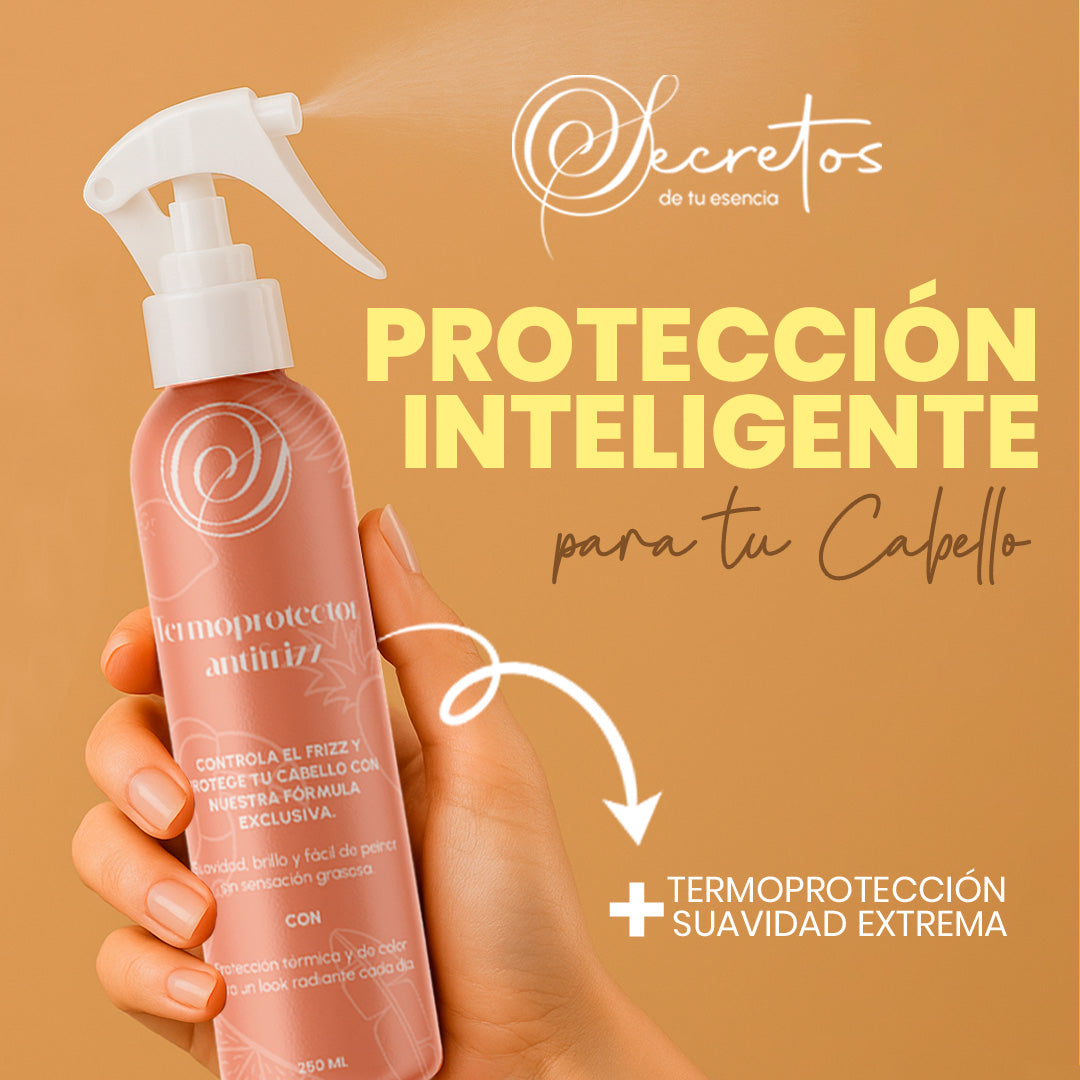 Crema Alisadora con Termoprotector SECRETOS | Anti Frizz, Brillo y Suavidad sin Grasa