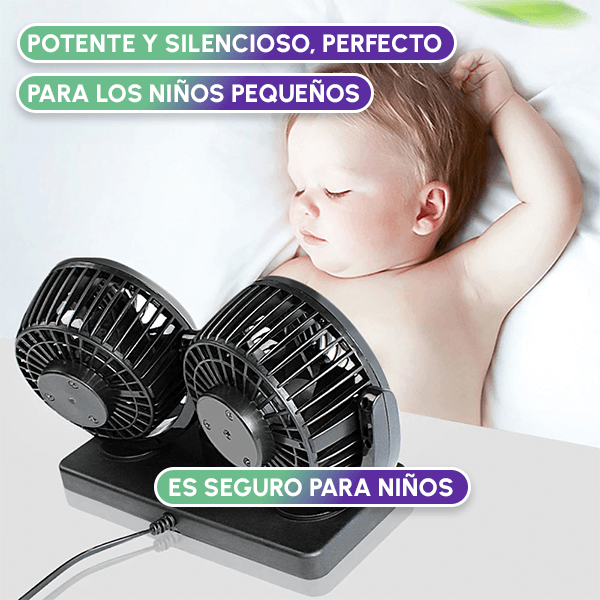 Ventilador doble para auto + Envío GRATIS