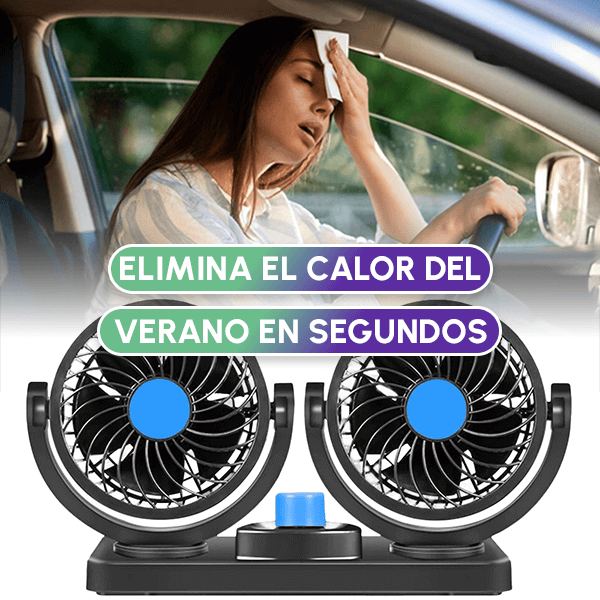 Ventilador doble para auto + Envío GRATIS