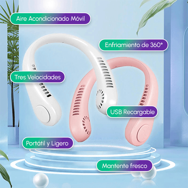 Ventilador de cuello portátil  + Envío GRATIS