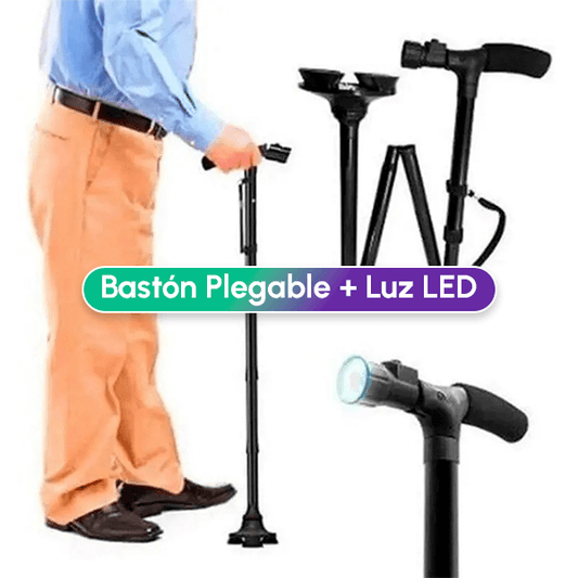Bastón Plegable con Luz LED + Envío GRATIS