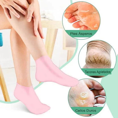 Calcetines cortos de silicona para terapia hidratantes de pies