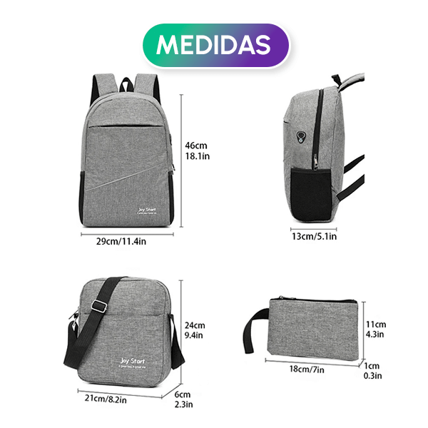 Bolso Multifuncional de 3 piezas + Envío GRATIS