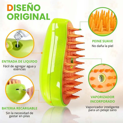 Pague 1 Lleve 2  Cepillo de vapor para mascotas + Envío GRATIS