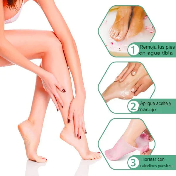 Calcetines cortos de silicona para terapia hidratantes de pies