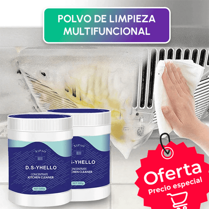 Polvo Limpiador de Grasa para Cocina | Fórmula Biológica y Efectiva + REGALO