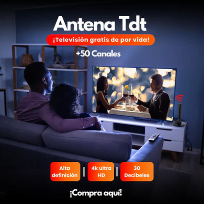Antena TDT | TV Digital Ultra HD | Canales Gratis + REGALO