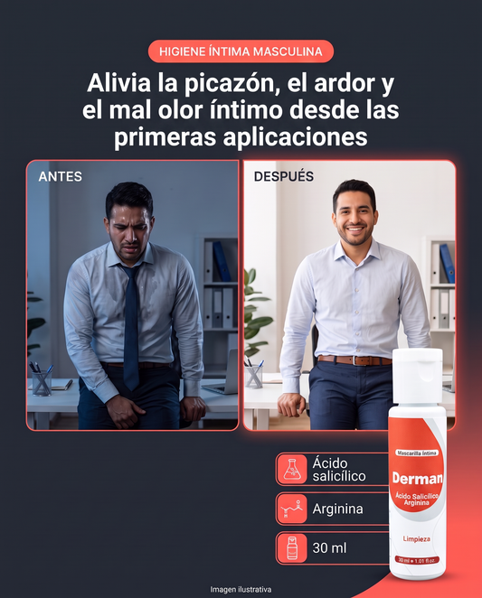 Derman alivia la picazón, el ardor y el mal olor íntimo
