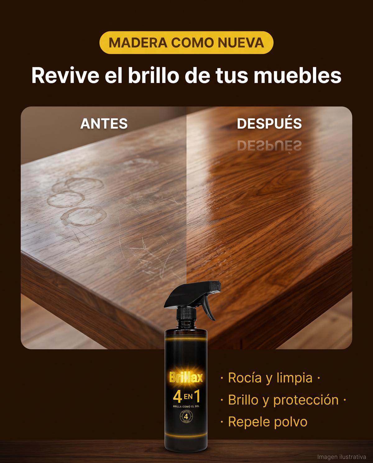 Brillax para madera