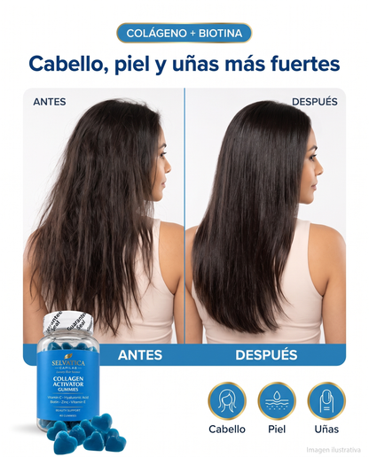 Selvatica, gomitas de colágeno para cabello, piel y uñas