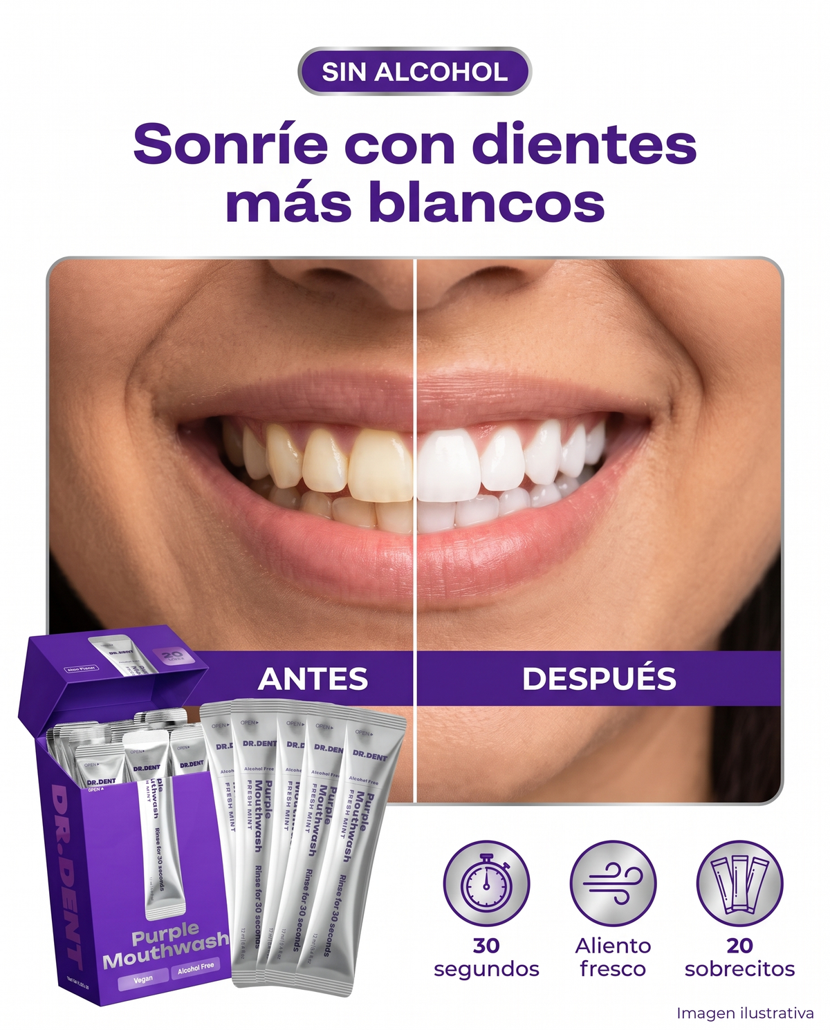Dr. Dent, enjuague bucal violeta
