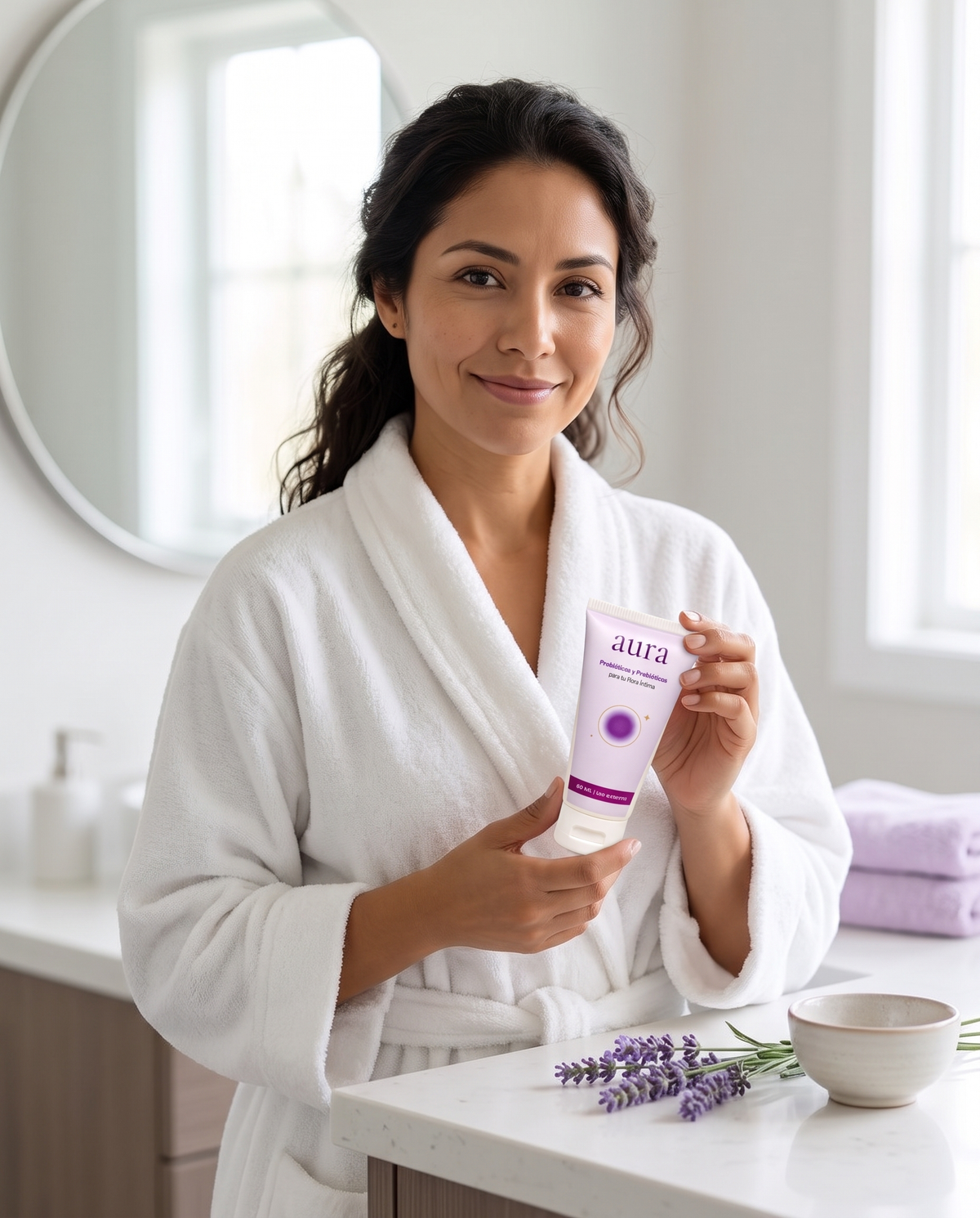 aura, crema íntima con probióticos y prebióticos