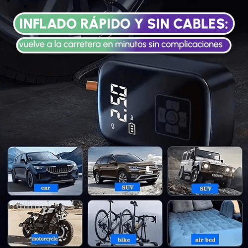 Inflador de neumáticos portátil + Envío GRATIS