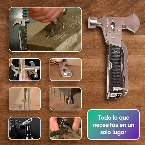 Martillo multifuncional 18 en 1 + OBSEQUIO