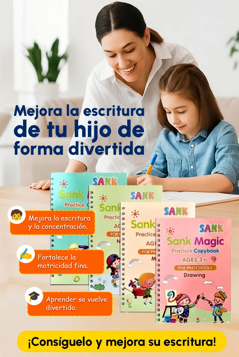 Set de libros de caligrafia