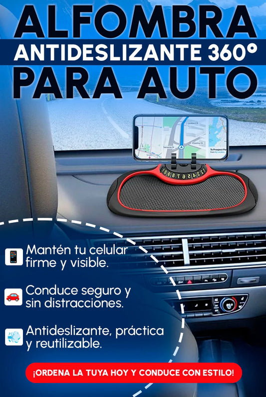 Soporte Antideslizante para Celular y Accesorios de Auto | 3 en 1 Multifuncional