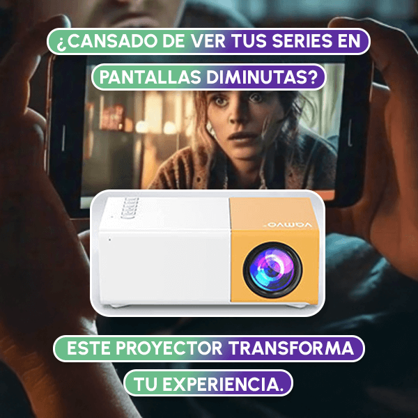 Proyector Portátil LED YG300 | Cine en Casa con Tu Celular o Consola | Full HD Hasta 60” + Envío GRATIS