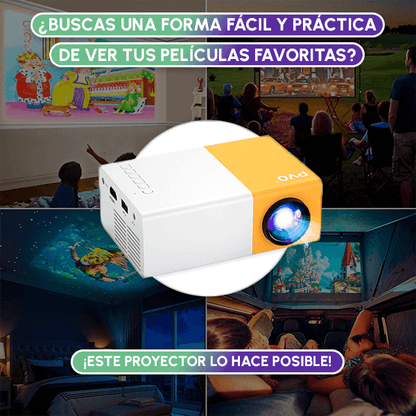 Proyector Portátil LED YG300 | Cine en Casa con Tu Celular o Consola | Full HD Hasta 60” + Envío GRATIS