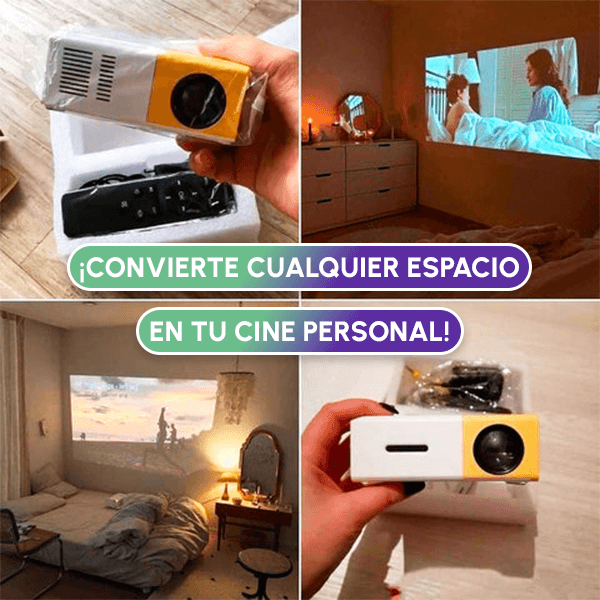 Proyector Portátil LED YG300 | Cine en Casa con Tu Celular o Consola | Full HD Hasta 60” + Envío GRATIS