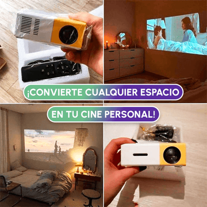 Proyector Portátil LED YG300 | Cine en Casa con Tu Celular o Consola | Full HD Hasta 60” + Envío GRATIS