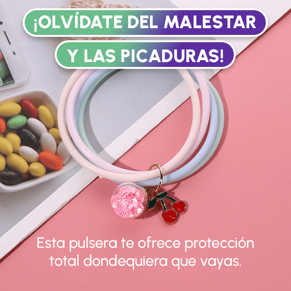 Pulsera repelente de mosquitos + Envío GRATIS